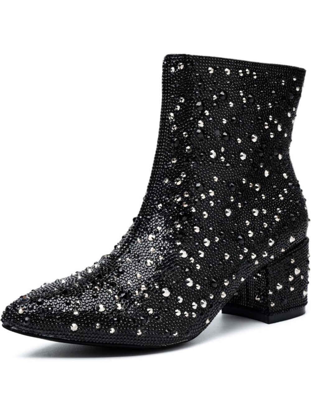 Sparkly Rhinestone Ankle Boots | Glitter Cowboy Booties for Women